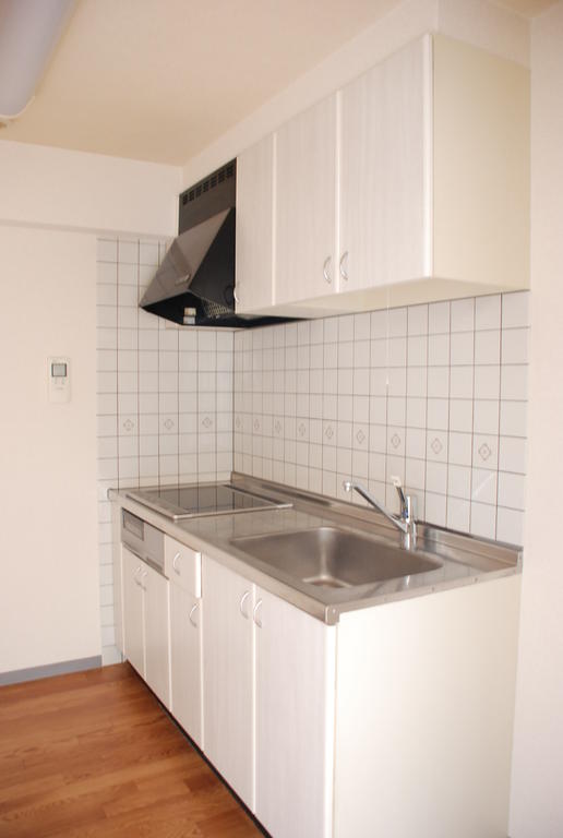 Kitchen. All-electric system kitchen with cleanliness of white